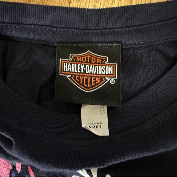 New and Unworn Harley-Davidson Kids Navy Blue Graphic T-Shirt size 3T - Picture 4 of 5